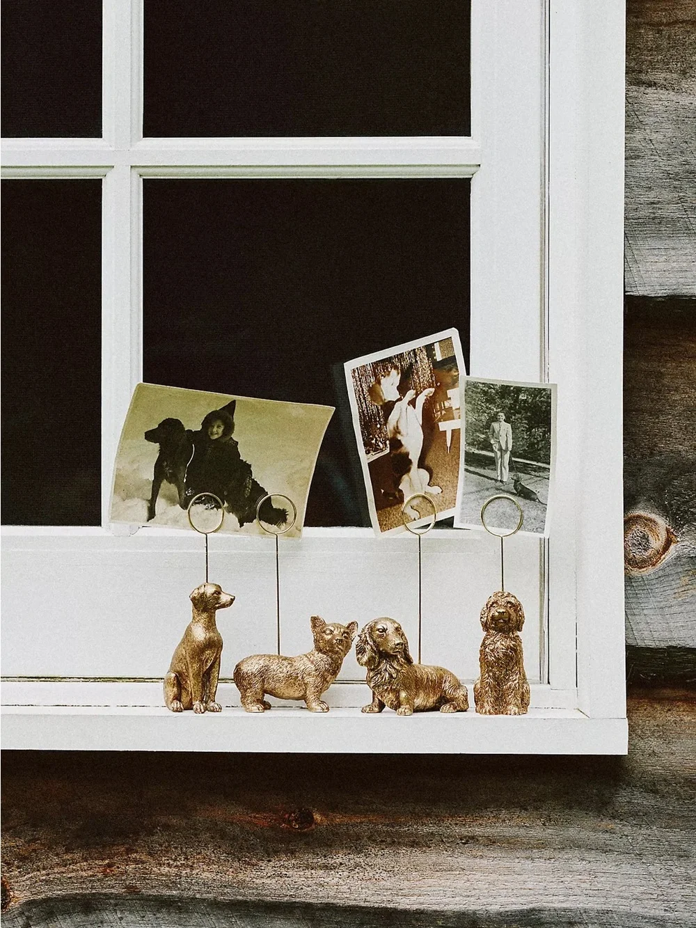 Anthropologie Gold Dachshund Dog Photo Holder - Decorative Home Accent